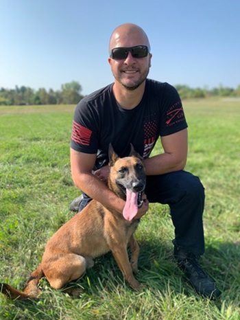 K-9 officer Milazzo and Axel