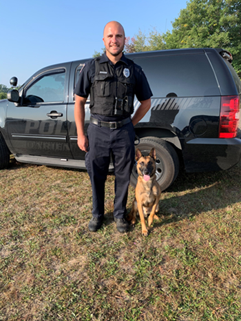 K-9 officer Milazzo and Axel